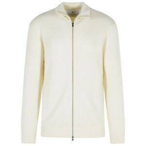 Seven Gauge Cream Wool Sweater Men